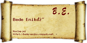 Bede Enikő névjegykártya